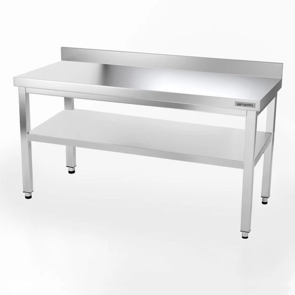 Edelstahl Arbeitstisch PREMIUM - 1500x800mm - Mit Grundboden & Aufkantung 7 Edelstahl Arbeitstisch PREMIUM - 1500x800mm - Mit Grundboden & Aufkantung – Bild 5