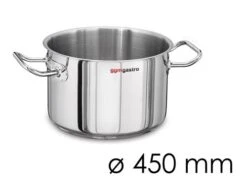 Fleischtopf - Ø 450 Mm - Höhe 220 Mm | Edelstahltopf | Kochtopf | Küchentopf | Bratentopf | Induktion