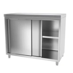 Edelstahl Arbeitsschrank PREMIUM - 1000x800mm - Mit Schiebetür Ohne Aufkantung -Küchenzubehör Laden 636846188106892088 2274