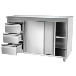 Edelstahl Arbeitsschrank PREMIUM - 1400x600mm - Mit 3 Schubladen Links Ohne Aufkantung 12 Edelstahl Arbeitsschrank PREMIUM - 1400x600mm - Mit 3 Schubladen Links Ohne Aufkantung -Küchenzubehör Laden 636846188218552447 1722