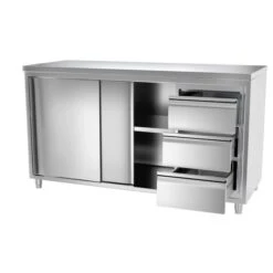 Edelstahl Arbeitsschrank PREMIUM - 1600x600mm - Mit 3 Schubladen Rechts Ohne Aufkantung 12 Edelstahl Arbeitsschrank PREMIUM - 1600x600mm - Mit 3 Schubladen Rechts Ohne Aufkantung -Küchenzubehör Laden 636846188399065495 8d2f