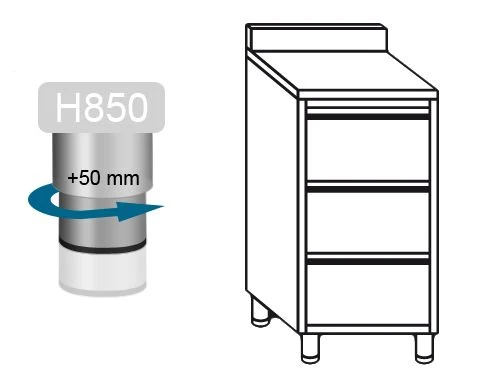 Schubladenschrank PREMIUM Mit 3 Schubladen & Aufkantung - 500x600mm 4 Schubladenschrank PREMIUM Mit 3 Schubladen & Aufkantung - 500x600mm – Bild 2