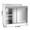 Edelstahl Arbeitsschrank ECO - 1000x700mm - Mit Schiebetür Und Aufkantung -Küchenzubehör Laden ASK107A masse fd88