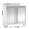 Edelstahl Arbeitsschrank PREMIUM - 800x600mm - Mit Flügeltür & Aufkantung