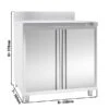 Edelstahl Arbeitsschrank PREMIUM - 800x700mm - Mit Flügeltür & Aufkantung -Küchenzubehör Laden ASK87A masse2 9176