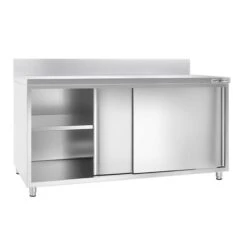 Edelstahl Arbeitsschrank PREMIUM - 2000x600mm - Mit Schiebetür & Aufkantung 13 Edelstahl Arbeitsschrank PREMIUM - 2000x600mm - Mit Schiebetür & Aufkantung -Küchenzubehör Laden ASK 206A ebe4