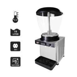 Ayran-/ Saftspender - 19 Liter - Schwarz -Küchenzubehör Laden ASSE19 icons f43e