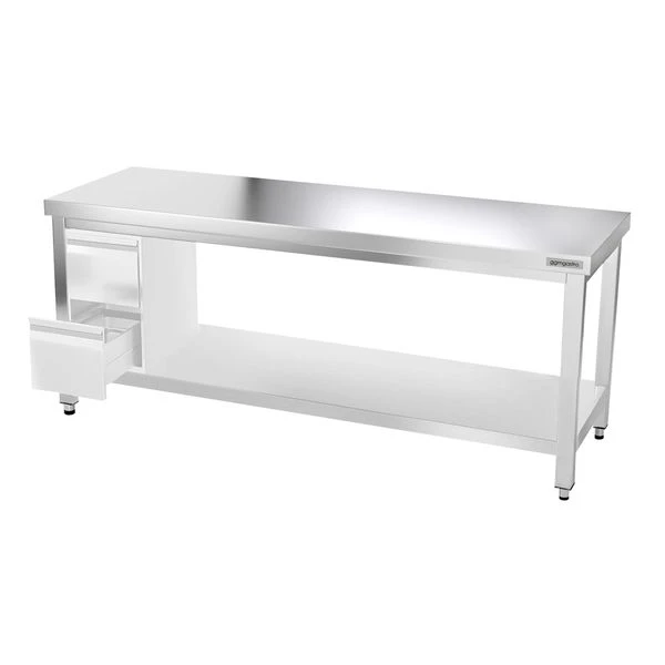 Edelstahl Arbeitstisch PREMIUM - 2000x600mm - Mit Grundboden Ohne Aufkantung 9 Edelstahl Arbeitstisch PREMIUM - 2000x600mm - Mit Grundboden Ohne Aufkantung – Bild 7
