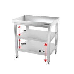 Edelstahl Arbeitstisch PREMIUM - 800x700mm - Mit Grundboden Ohne Aufkantung 16 Edelstahl Arbeitstisch PREMIUM - 800x700mm - Mit Grundboden Ohne Aufkantung -Küchenzubehör Laden ATK87 003 d372 1