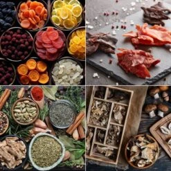 Dörrgerät / Dehydrator PREMIUM - Inkl. 6 Trockenschalen 17 Dörrgerät / Dehydrator PREMIUM - Inkl. 6 Trockenschalen -Küchenzubehör Laden DGHB Collage c13b