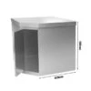 Edelstahl Eck - Wandhängeschrank - 700x400mm - Mit Flügeltür - Höhe: 650mm 1 Edelstahl Eck - Wandhängeschrank - 700x400mm - Mit Flügeltür - Höhe: 650mm -Küchenzubehör Laden EHR77 5f23