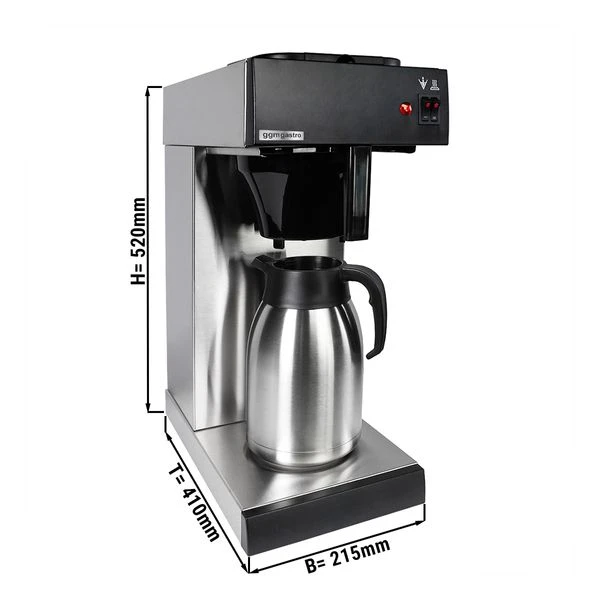 Filterkaffeemaschine - 2 Liter Tank - 2kW - Inkl. Isolierkanne 1,6 Liter Und Warmhalteplatte 3 Filterkaffeemaschine - 2 Liter Tank - 2kW - Inkl. Isolierkanne 1,6 Liter Und Warmhalteplatte