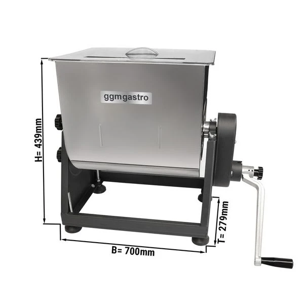 Fleischmischer - 28 Liter - 25 Kg - Manuell 3 Fleischmischer - 28 Liter - 25 Kg - Manuell