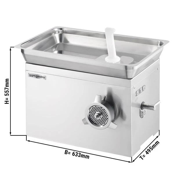 Elektrischer Fleischwolf - 650kg/h - 1,8 KW 3 Elektrischer Fleischwolf - 650kg/h - 1,8 KW