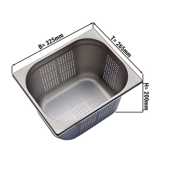 GN Behälter Gelocht 1/2 - Tiefe 200 Mm 4 GN Behälter Gelocht 1/2 - Tiefe 200 Mm – Bild 2