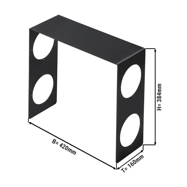 Gestell Für Becher- & Deckelspender - Schwarz - Inkl. Silikonringsatz 4 Gestell Für Becher- & Deckelspender - Schwarz - Inkl. Silikonringsatz – Bild 2