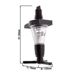 (1 Stück) Messausgießer Troppfrei - 20ml - Schwarz