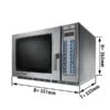 Mikrowelle Automatic - 34 Liter - 1,8 KW - Digital -Küchenzubehör Laden MAH3418 masse 11c3