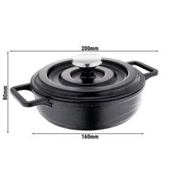 Mini Gußpfanne Mit Gußdeckel - Ø 140 Mm - Höhe 42 Mm