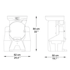 Elektrische Orangenpresse - Silber - Manuelle Zufuhr - Inkl. Ablasshahn & Reinigungsmodus -Küchenzubehör Laden OBZ basic drawing 93d8 1