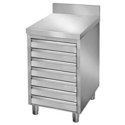 Schubladenschrank PREMIUM Mit 7 Schubladen Für Pizzateigbällchen & Aufkantung - 500x700mm -Küchenzubehör Laden P7R57A new 9365