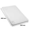Schneidebrett Mit Saftrille - 25 X 40 Cm - Weiß 2 Schneidebrett Mit Saftrille - 25 X 40 Cm - Weiß -Küchenzubehör Laden SBSP25W Masse 8802