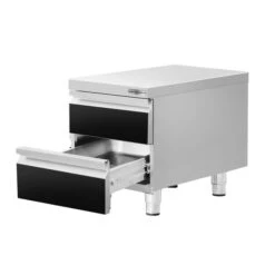 Schubladenschrank - Schwarz-Titan - 400x560mm - 2 Schubladen -Küchenzubehör Laden SS2K456 2 313f