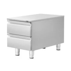 Schubladenschrank - Edelstahl - 400x660mm - 2 Schubladen -Küchenzubehör Laden SS2K466 E 1 cc98