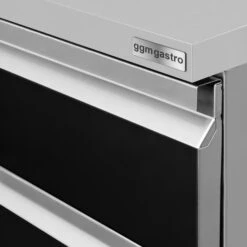 Schubladenschrank - Schwarz-Titan - 400x660mm - 2 Schubladen -Küchenzubehör Laden SS2K466 detail 1 458d