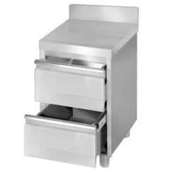 Schubladenschrank PREMIUM Mit 2 Schubladen & Aufkantung - 500x700mm -Küchenzubehör Laden SS2K57A clean 688e 1