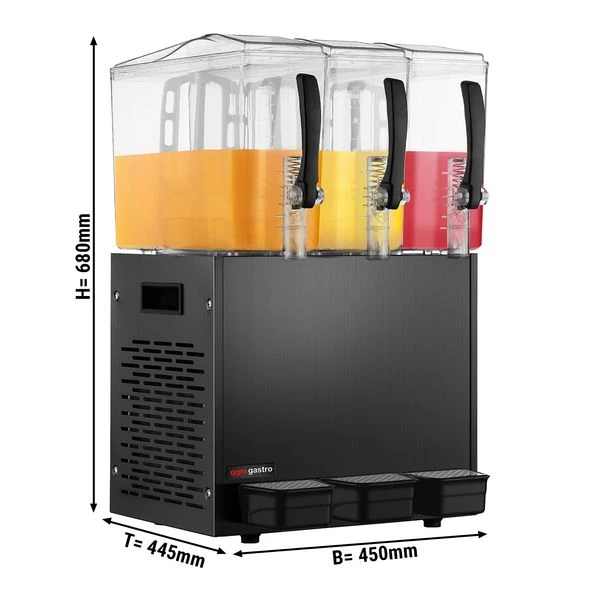 Saftspender - 3x 10 Liter - Schwarz 3 Saftspender - 3x 10 Liter - Schwarz