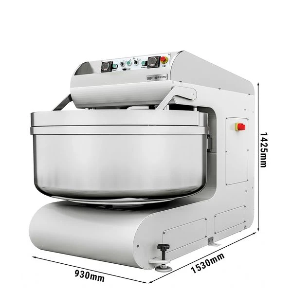 Bäckerei-Spiralteigknetmaschine - 298 Liter / 200 Kg - 2 Geschwindigkeiten - Mit Festem Kessel - 2 Motoren 3 Bäckerei-Spiralteigknetmaschine - 298 Liter / 200 Kg - 2 Geschwindigkeiten - Mit Festem Kessel - 2 Motoren