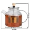BEEM Teekanne Aus Glas - Mit Siebeinsatz - 1,5 Liter -Küchenzubehör Laden TKGSBE15 masse ecbe
