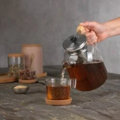 BEEM Teekanne Aus Glas - Mit Siebeinsatz - 1 Liter -Küchenzubehör Laden TKGSBE1 12 3028