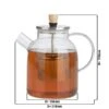 BEEM Teekanne Aus Glas - Mit Siebeinsatz - 1 Liter -Küchenzubehör Laden TKGSBE1 masse2 1d6f