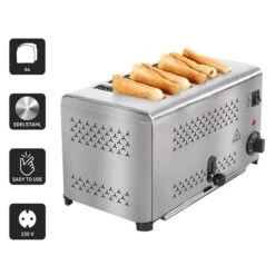 Toaster - Für 6 Scheiben -Küchenzubehör Laden TOET4 Icons 5293