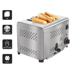 Toaster - Für 4 Scheiben -Küchenzubehör Laden TOET4 Icons neu 01 5166