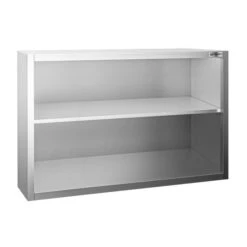 Edelstahl Wandhängeschrank PREMIUM - 1000x400mm - Ohne Schiebetür - 800mm Hoch -Küchenzubehör Laden WOK108 1 d785