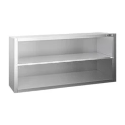 Edelstahl Wandhängeschrank PREMIUM - 1200x400mm - Ohne Schiebetür - 650mm Hoch -Küchenzubehör Laden WOK124 1 4662