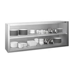 Edelstahl Wandhängeschrank PREMIUM - 1600x400mm - Ohne Schiebetür - 650mm Hoch 10 Edelstahl Wandhängeschrank PREMIUM - 1600x400mm - Ohne Schiebetür - 650mm Hoch -Küchenzubehör Laden WOK164 2 0427