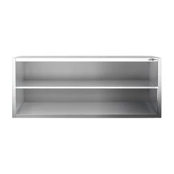 Edelstahl Wandhängeschrank PREMIUM - 1800x400mm - Ohne Schiebetür - 650mm Hoch -Küchenzubehör Laden WOK184 3 354c