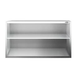 Edelstahl Wandhängeschrank PREMIUM - 2000x400mm - Ohne Schiebetür - 800mm Hoch -Küchenzubehör Laden WOK208 3 50b4