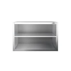 Edelstahl Wandhängeschrank PREMIUM - 800x400mm - Ohne Flügeltür - 650mm Hoch -Küchenzubehör Laden WOK84 3 777d