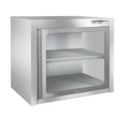 Edelstahl Wandhängeschrank - 800x400mm - Mit Glasflügeltür - 650mm Hoch -Küchenzubehör Laden WSI84 2 45d4