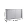 Edelstahl Wandhängeschrank ECO - 1000x400mm - Mit Schiebetür - 650mm Hoch