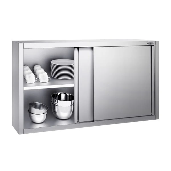 Edelstahl Wandhängeschrank PREMIUM - 1400x400mm - Mit Schiebetür - 800mm Hoch 5 Edelstahl Wandhängeschrank PREMIUM - 1400x400mm - Mit Schiebetür - 800mm Hoch – Bild 3