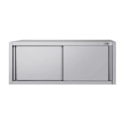 Edelstahl Wandhängeschrank ECO - 1800x400mm - Mit Schiebetür - 650mm Hoch -Küchenzubehör Laden WSK184 ECO 3 e38e