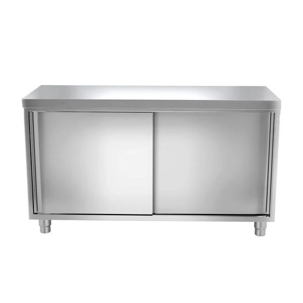 Edelstahl Arbeitsschrank PREMIUM - 1400x800mm - Mit Schiebetür Ohne Aufkantung 6 Edelstahl Arbeitsschrank PREMIUM - 1400x800mm - Mit Schiebetür Ohne Aufkantung – Bild 4