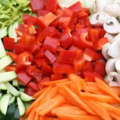 Vegetarischer Cutter - 6 Liter - 1,8 KW - 230 Volt - 986-2470rpm -Küchenzubehör Laden detail geschnittenes gemuese 1 c213 5