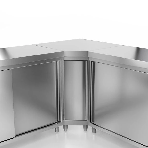 Edelstahl Arbeitsschrank ECO - 2000x600mm - Mit Schiebetür 8 Edelstahl Arbeitsschrank ECO - 2000x600mm - Mit Schiebetür – Bild 6